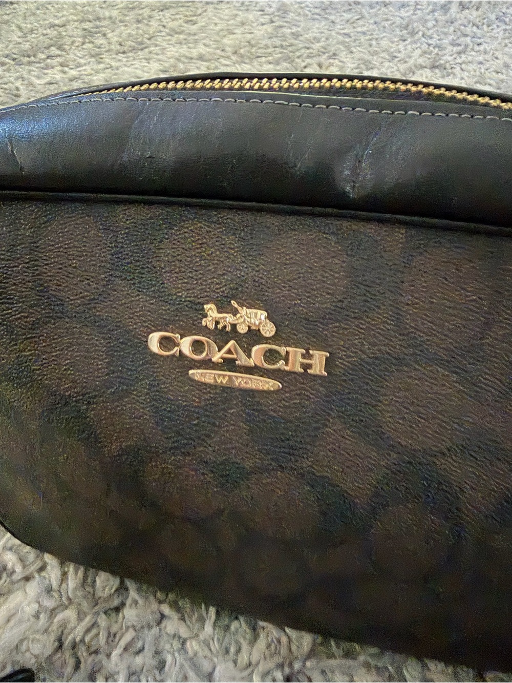Coach Jamie Camera Crossbody Bag Signature Canvas Leather Black Walnut CR135 - Picture 4 of 9